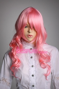 cosplay wigs, cosplay, pink medium wavy wigs